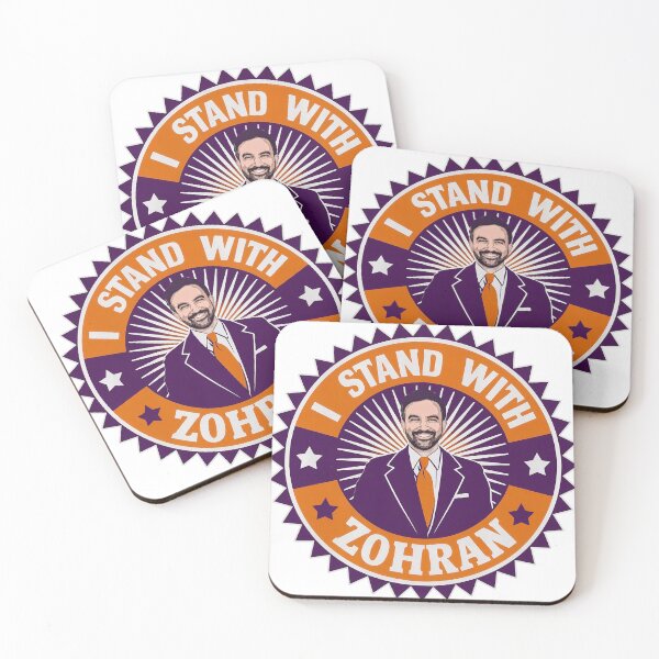 Item preview, "Vintage I Stand With Zohran Mamdani NYC Mayor Campaign T-Shirt Design Bold Retro Emblem Style Political Badge Classic 70s Vibes" designed and sold by Brian Hibbs.