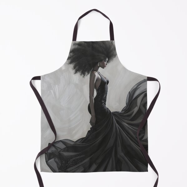 Item preview, Modern African American Woman Digital Poster | Afrocentric Abstract Art in Black Dress designed and sold by KyraKyraCoShop.
