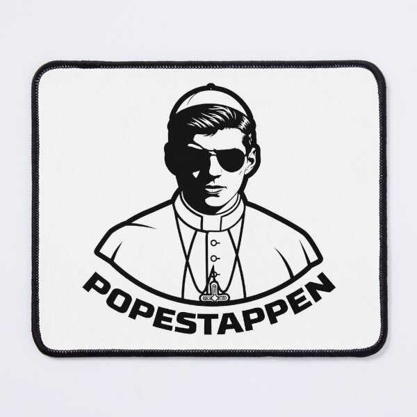 Item preview, Popestappen Max Verstappen F1 Meme Emblem - A New Pope Has Been Chosen Iconic Driver Fan Art designed and sold by Studio F1Grid.