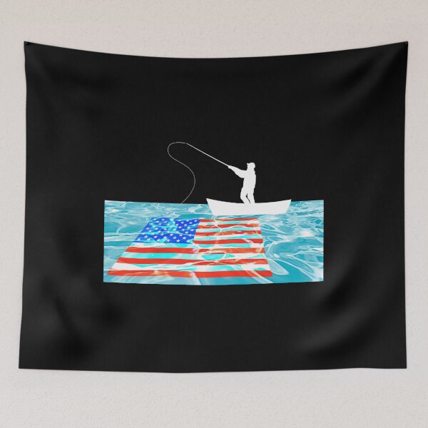 Item preview, Fishing: catch the star of your state in the US flag designed and sold by peter2art.