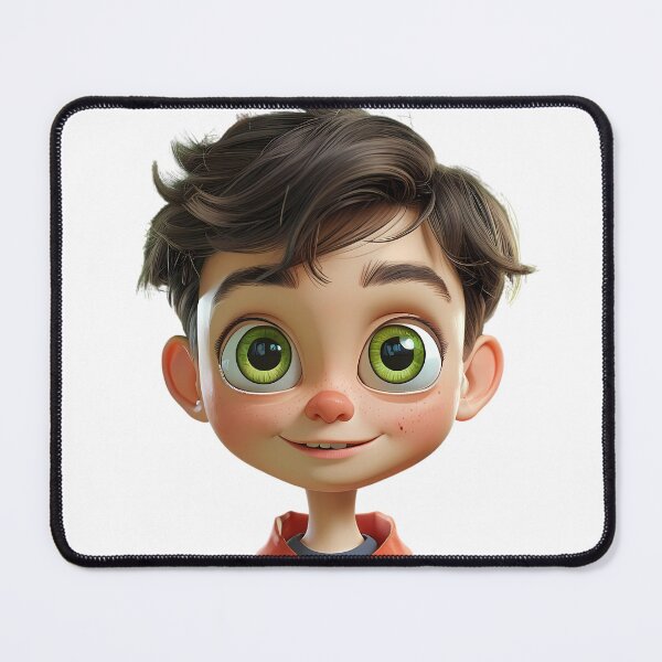 Item preview, Playful Cartoon Boy with Big Smile designed and sold by Pixelzo.