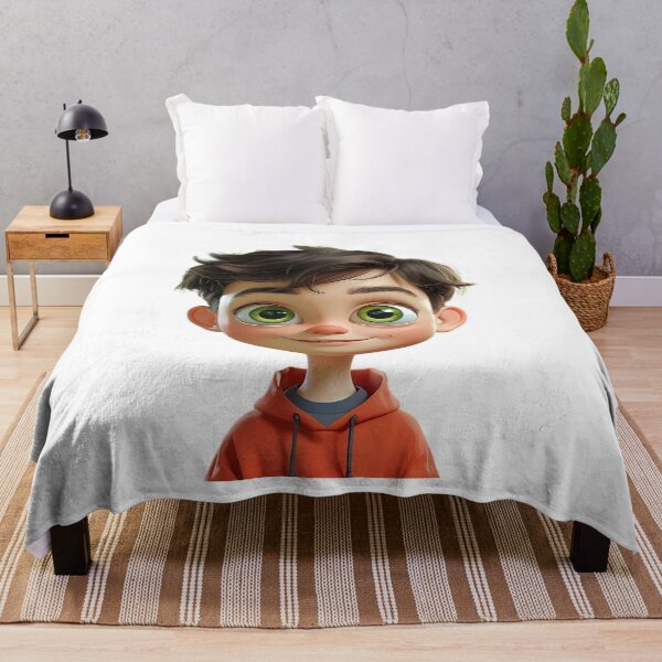 Item preview, Playful Cartoon Boy with Big Smile designed and sold by Pixelzo.