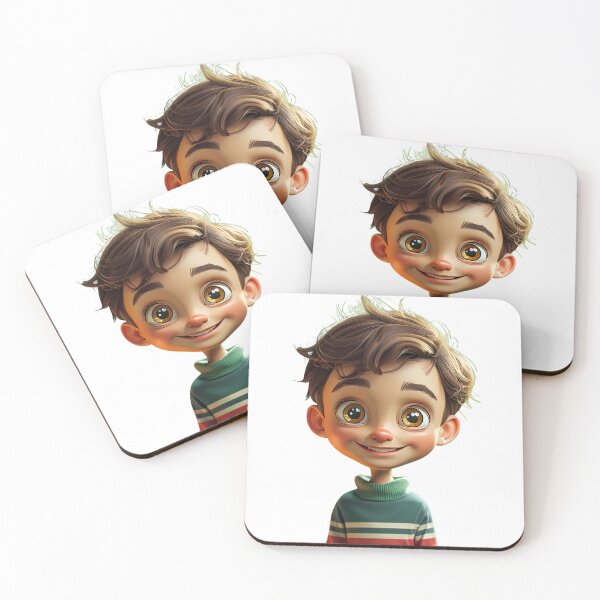 Item preview, Playful Cartoon Boy with Big Smile designed and sold by Pixelzo.