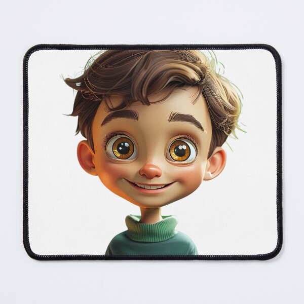 Item preview, Playful Cartoon Boy with Big Smile designed and sold by Pixelzo.