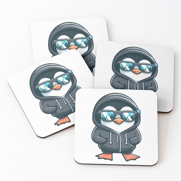 Item preview, Stylish Penguin in Hoodie and Sunglasses – Funny Cool Cartoon designed and sold by Confuzz1ed.