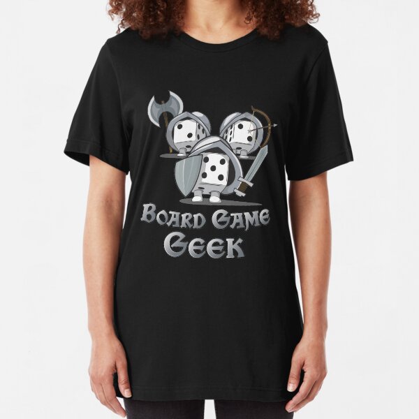 Board Game Geek, Guard dices, fantasy, D&D artworrk Slim Fit T-Shirt