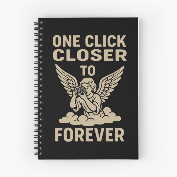 Item preview, One Click Closer to Forever Angel Camera Tee designed and sold by ThreadQuirk.