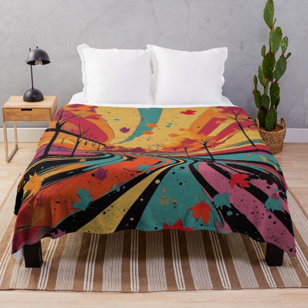 Item preview, Psychedelic Autumn Road – Abstract Fall Landscape designed and sold by Harmonic_Layers.