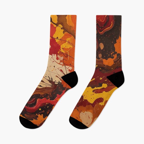 Item preview, Molten Autumn – Abstract Splatter Art in Rich Fall Colors designed and sold by Harmonic_Layers.