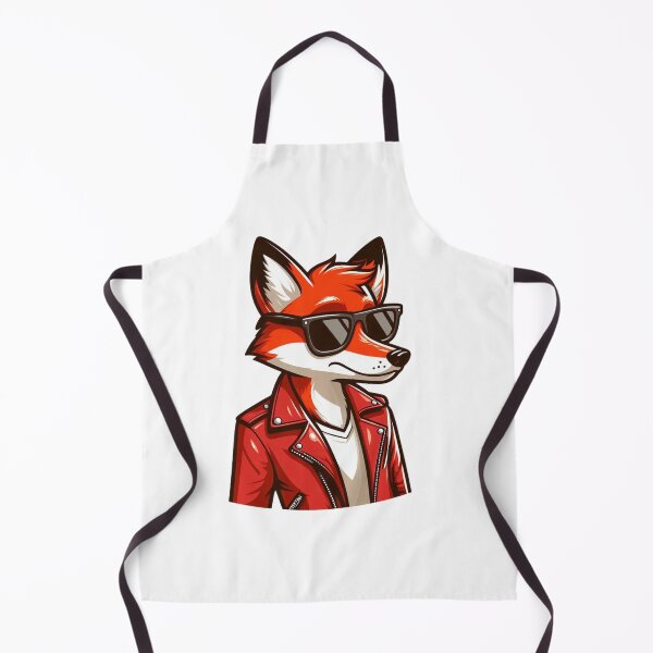 Item preview, Sly Fox in Red Leather Jacket and Sunglasses – Cool Cartoon Animal designed and sold by Confuzz1ed.