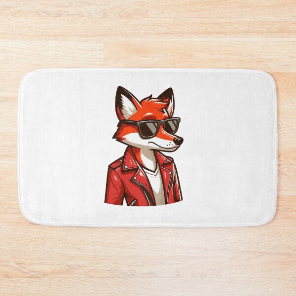 Item preview, Sly Fox in Red Leather Jacket and Sunglasses – Cool Cartoon Animal designed and sold by Confuzz1ed.