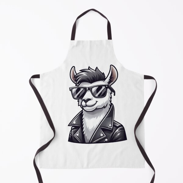 Item preview, Confident Llama in Leather Jacket and Sunglasses – Stylish Animal Design designed and sold by Confuzz1ed.