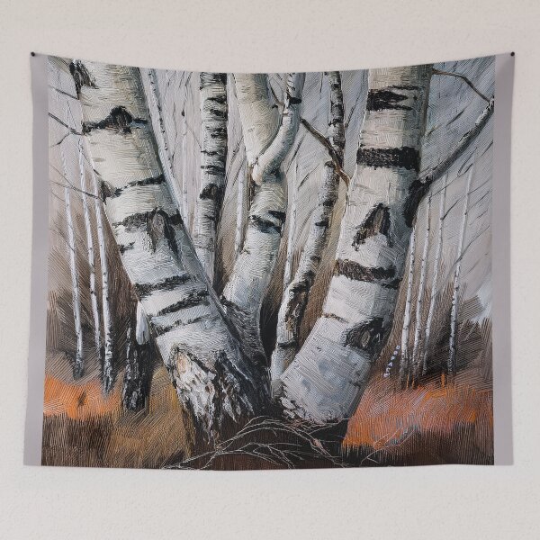 Item preview, Whispers of the Twisted Birch in Frosted Light and Inky Shadows designed and sold by mrpropcake.