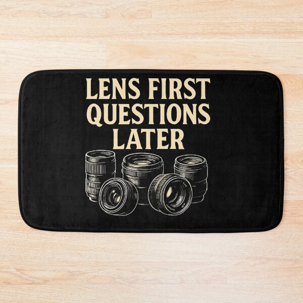 Item preview, Lens First Questions Later Photography Tee designed and sold by ThreadQuirk.