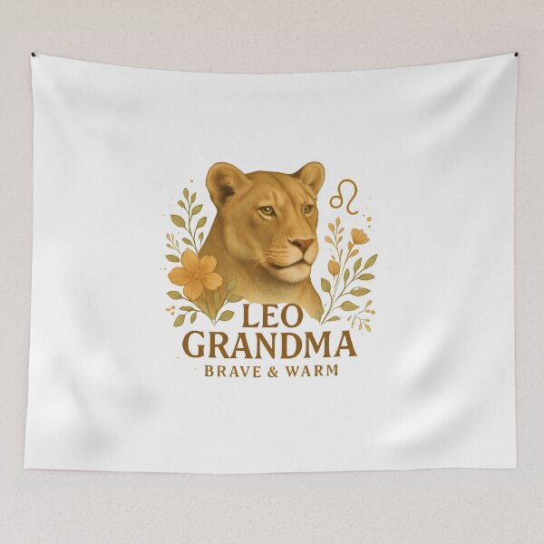 Item preview, Leo Grandma Brave And Warm designed and sold by AvenueOfFulfill.