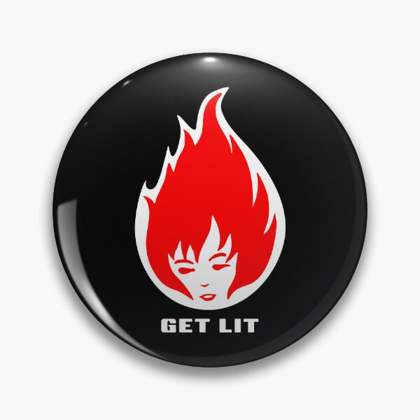 Item preview, FLAMEHEAD. GET LIT. OUTLINED. WHITE TEXT. designed and sold by 5hertz.