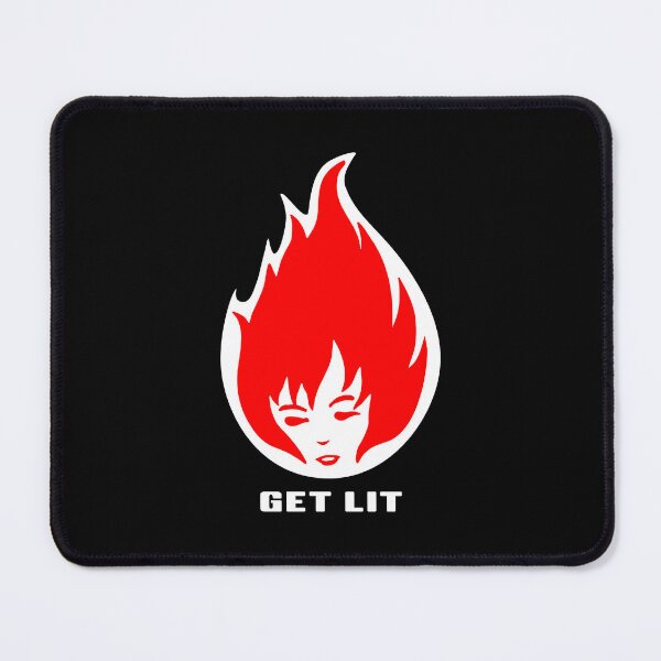 Item preview, FLAMEHEAD. GET LIT. OUTLINED. WHITE TEXT. designed and sold by 5hertz.
