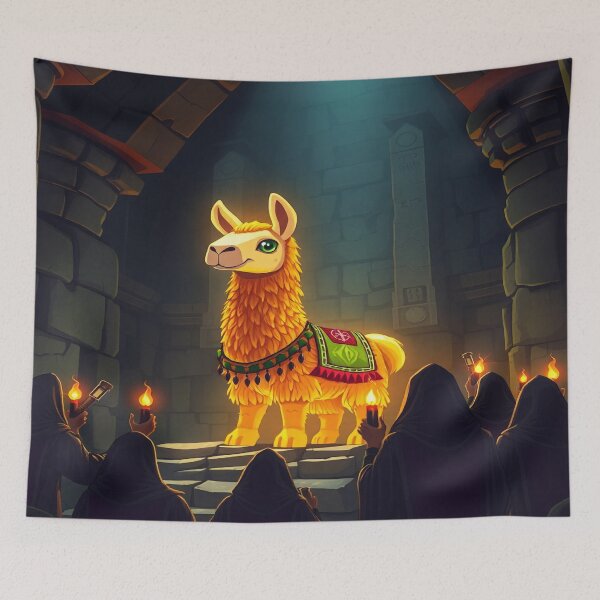Item preview, Llama Cult – Worship the Loot, Obey the Drop designed and sold by Thompika.
