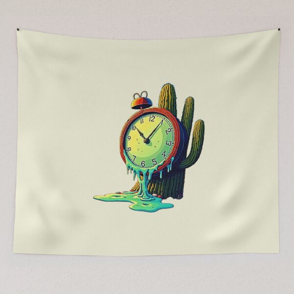 Item preview, Melting Time: Desert Clock Art designed and sold by Health And Fitness Posts e-Store.