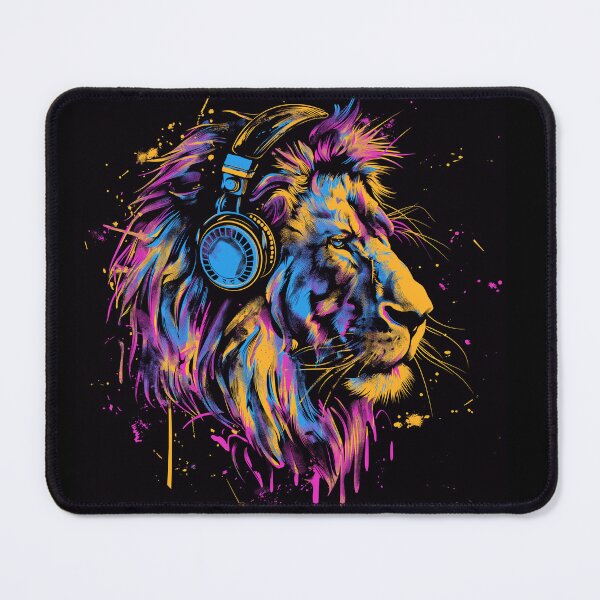 Item preview, Splatter Paint Lion with Bold Colours designed and sold by PixelestArt.