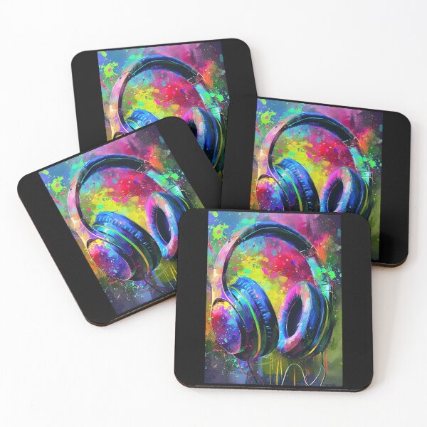 Item preview, Colour Burst Headphones – Urban Pop Art designed and sold by PixelestArt.