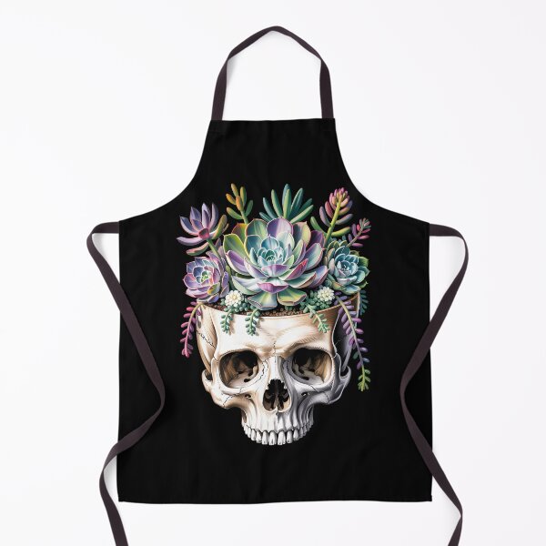 Item preview, Succulent Skull Planter Floral Goth Botanical Art designed and sold by FeralBotanica.