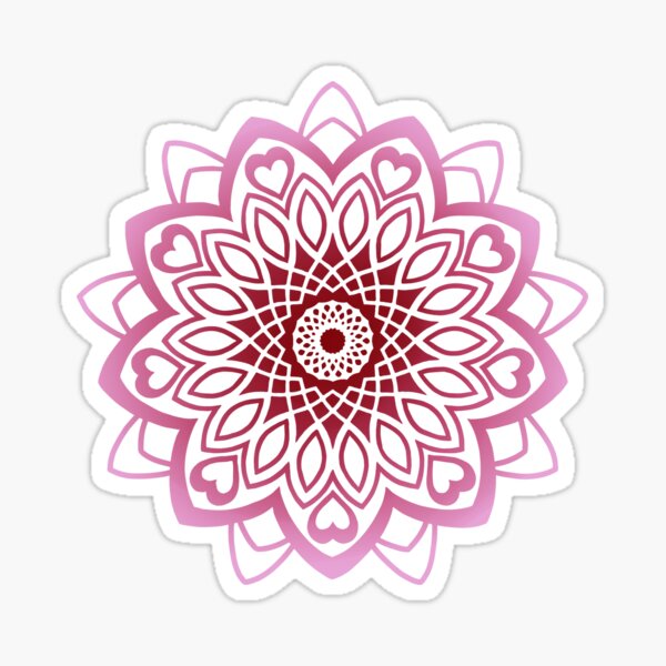 Item preview, Red and Pink Gradient Mandala designed and sold by LokisCraft.