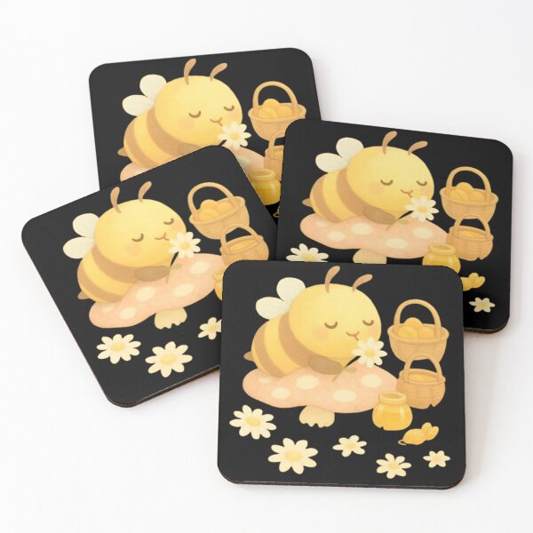 Item preview, Flower-Loving Bee Enjoying a Sweet Picnic designed and sold by SmartyWonders.
