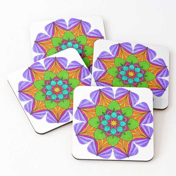 Item preview, Radiant Lotus Mandala – Hand-Colored Symmetrical Design designed and sold by KornDala88.