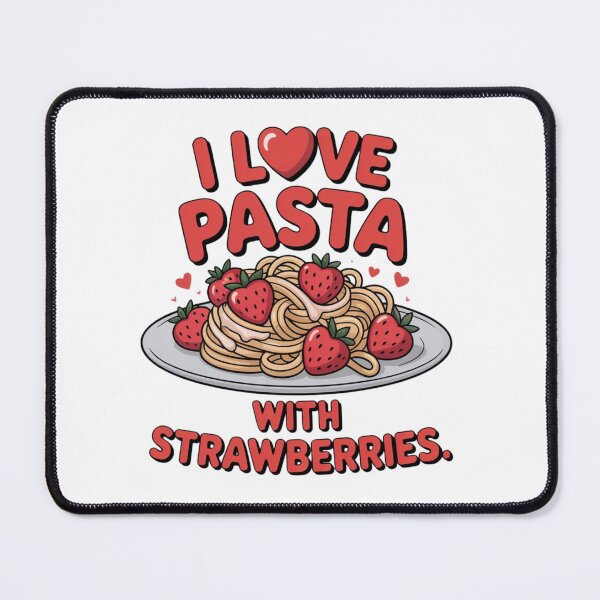 Item preview, I Love Strawberry Pasta Wimbledon  designed and sold by Merch-Kitsune.