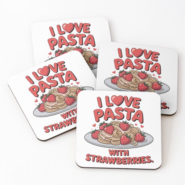 Item preview, I Love Strawberry Pasta Wimbledon  designed and sold by Merch-Kitsune.