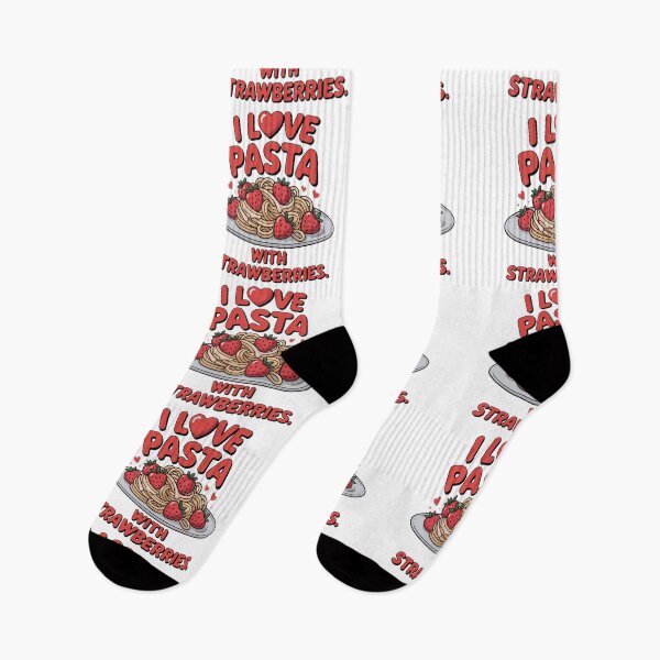 Item preview, I Love Strawberry Pasta Wimbledon  designed and sold by Merch-Kitsune.