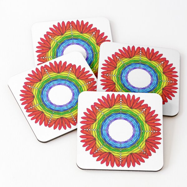 Item preview, Rainbow Radiance Mandala – Flower Ring of Light designed and sold by KornDala88.