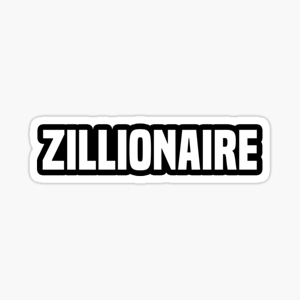Zillionaire, Manifesting Words in Outline Sticker
