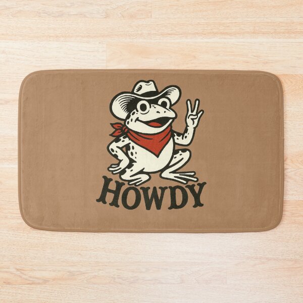 Item preview, Cute Howdy Frog – Western Cowpoke Toad with Charm designed and sold by FrictionMaxxing.