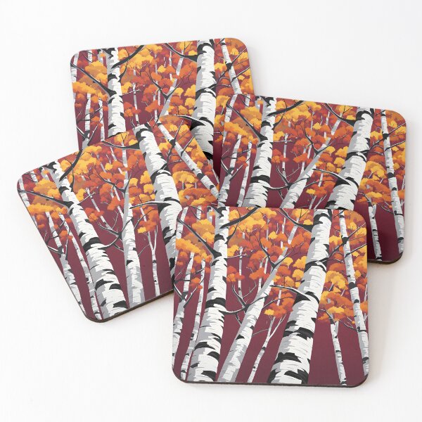 Item preview, BIRCH IN MAROON designed and sold by Marc Duggan Studios.