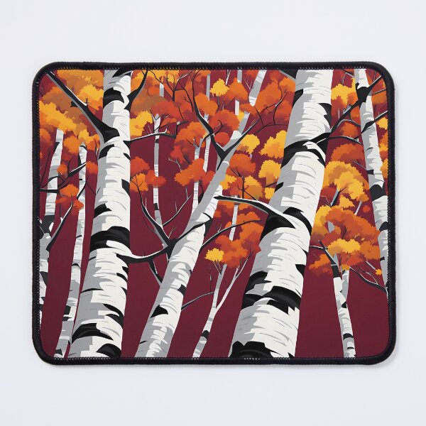 Item preview, BIRCH IN MAROON designed and sold by Marc Duggan Studios.