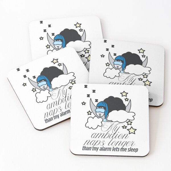 Item preview, Funny Lazy Ambition Sleep Alarm Quote designed and sold by JahnaRayne.