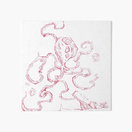 Item preview, Red Squid with Bubbles designed and sold by Studio Lou.