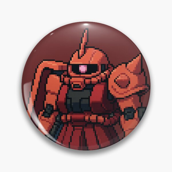 Item preview, Char's Zaku Pixel Art  Retro Mobile Suit Mecha Design designed and sold by Snapnfit.