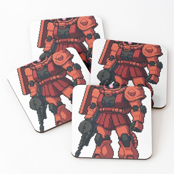 Item preview, Char's Zaku Pixel Art  Retro Mobile Suit Mecha Design designed and sold by Snapnfit.