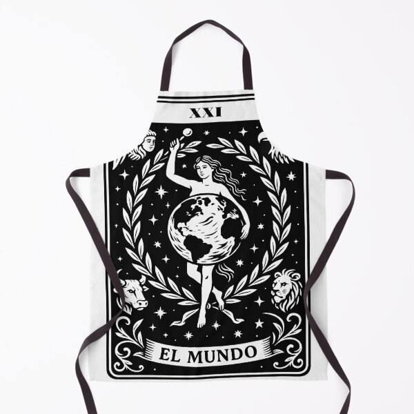 Item preview, The World Tarot Card Print – Ornamental Black and White Art designed and sold by Ojo de Lilith.