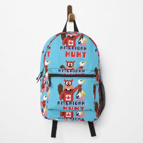 Item preview, American Hunt retro video game – Pro Canadian beaver hunting an American bald eagle designed and sold by Winner Chicken Dinner Designs.