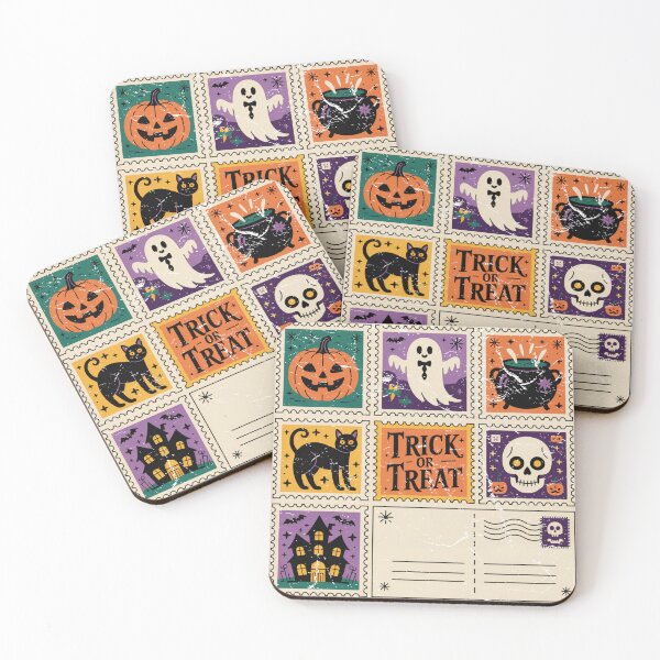Item preview, Halloween Stamps designed and sold by theartfulaspie.