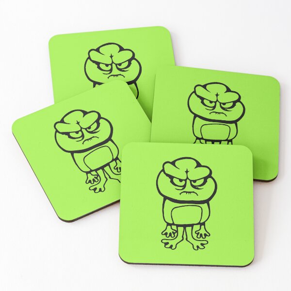 Item preview, Frog Evil Frustrated Mad Bad Unhappy Aggressive Alien designed and sold by shirt-o-mat.