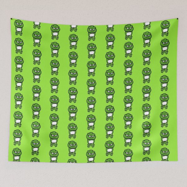 Item preview, Frog Evil Frustrated Mad Bad Unhappy Aggressive Alien designed and sold by shirt-o-mat.