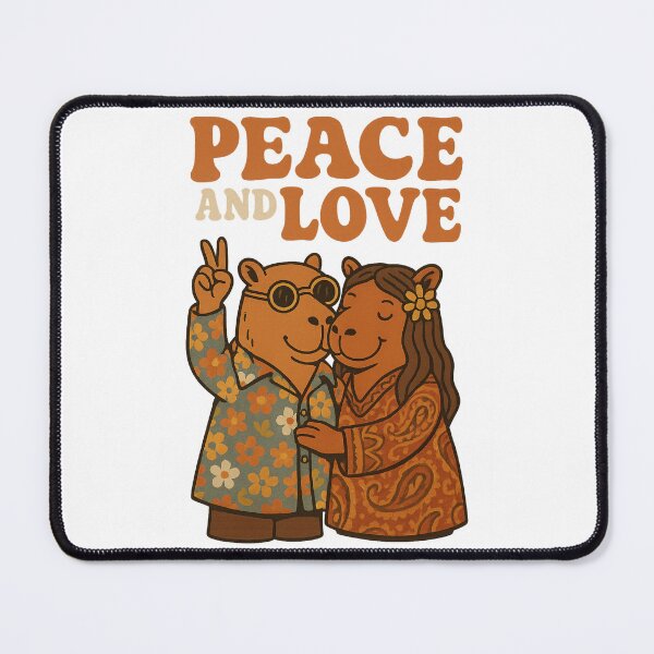 Item preview, Peace and Love Capybaras designed and sold by Capybarastore_77.