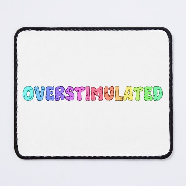 Item preview, Overstimulated colorful rainbow melting text designed and sold by nostakesart.