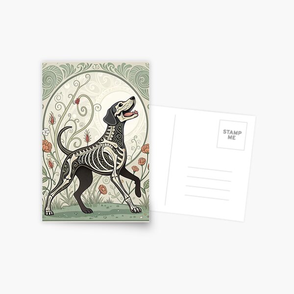 Item preview, Art Nouveau Skeleton Dog #3 designed and sold by Mark and Heather.