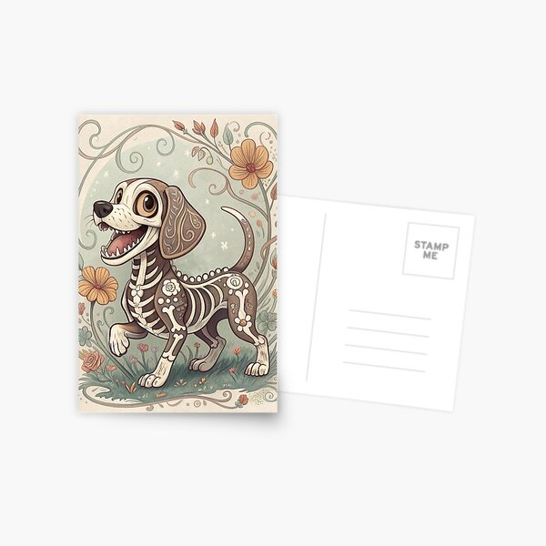 Item preview, Art Nouveau Skeleton Dog #1 designed and sold by Mark and Heather.